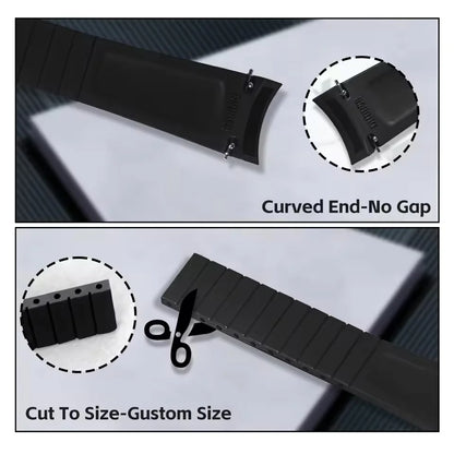 Rubber Strap for Tudor Black Bay 58 BB58, 20mm, FKM CT, Curved End Design with Deployment Clasp, Watch Band
