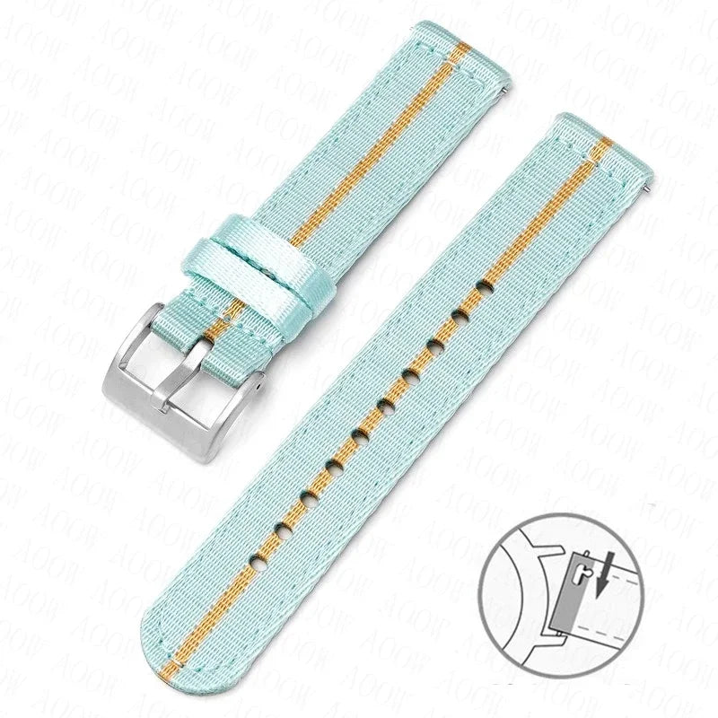 Bracelet en Nylon souple pour hommes et femmes, 18mm, 20mm, 22mm, 24mm, pour Omega Seamaster 007, toile à dégagement rapide, remplacement du bracelet de montre pour Seiko Casio