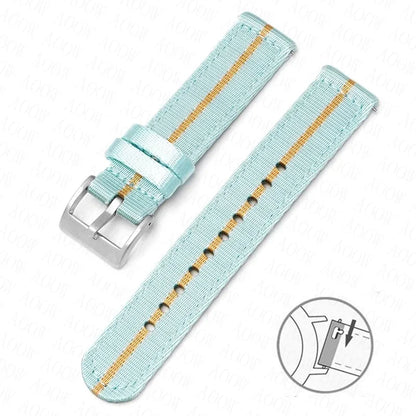 Bracelet en Nylon souple pour hommes et femmes, 18mm, 20mm, 22mm, 24mm, pour Omega Seamaster 007, toile à dégagement rapide, remplacement du bracelet de montre pour Seiko Casio
