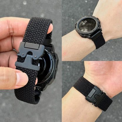 Bracelet à boucle tressée pour Garmin Forerunner 965 970 265 165 570, boucle de Parachute, bracelet de montre en Nylon Garmin Venu 4/3/2 Active 6-5