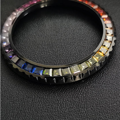 Zubehör für Seiko SKX007/009/SKXA35/SKX171, neue 5er-Serie SRPD, Lünette aus schwarzem Stahl, Kristall