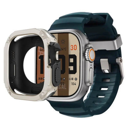 Bracelet de sport en silicone TPU+ pour Apple Watch Ultra 49mm 42 44 45 46mm pour iWatch Series 10 9 8 7 SE