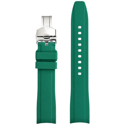 High Resistance Silicone Bracelet for Men and Women, 18/19/20/21/22mm, Universal Curved End, Butterfly Buckle, Watch Strap for Tissot 1853
