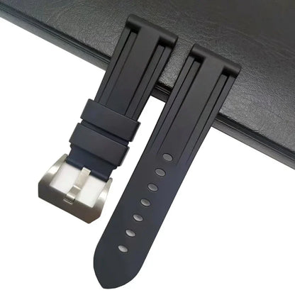 Bracelet de montre en caoutchouc souple 24mm pour Bracelet Panerai pour PAM441/1312/111 boucle ardillon Bracelet de montre accessoires de haute qualité