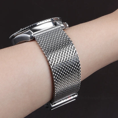 Bracelet de montre en acier inoxydable tissé milanais, bracelet de montre, Rolex, Omega, IWC, 18mm, 20mm, 22mm, 1.0mm, 0.6mm, haute qualité