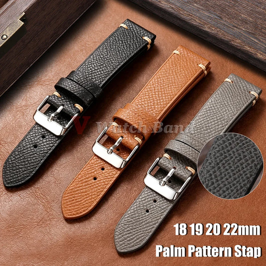 Epsom Full Grain Leather Watch Band for Men Armani AR11105 1979 2501, Universal 18mm 19mm 20mm 22mm Strap, Wrist Belt Accessories