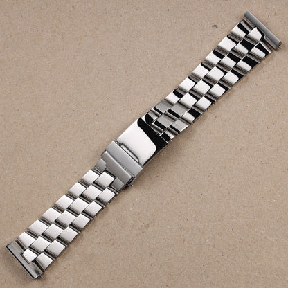 Cinturino per orologio in acciaio inossidabile massiccio spazzolato lucido argento 24mm per Breitling Super Ocean Avenger, bracciale in metallo da uomo