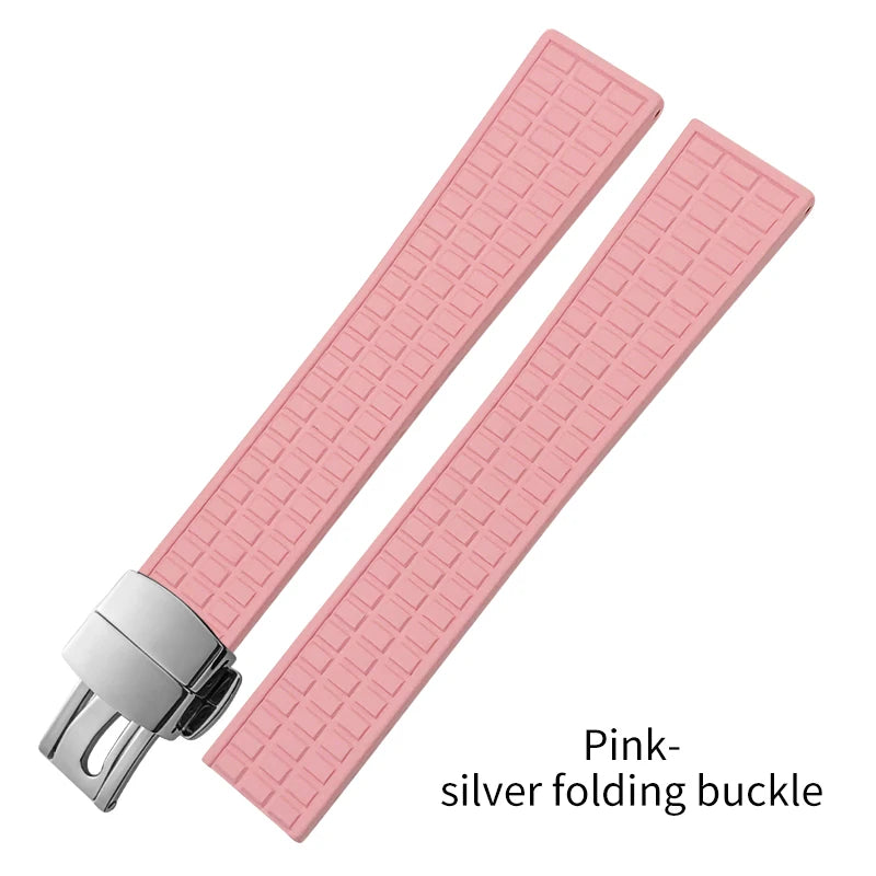 Cinturino per orologio in gomma fluorurata FKM morbida di alta qualità, 19 mm, cinturino di ricambio per Patek Philippe Aquanaut Luce 5067 5068 5072 PP, orologio da donna