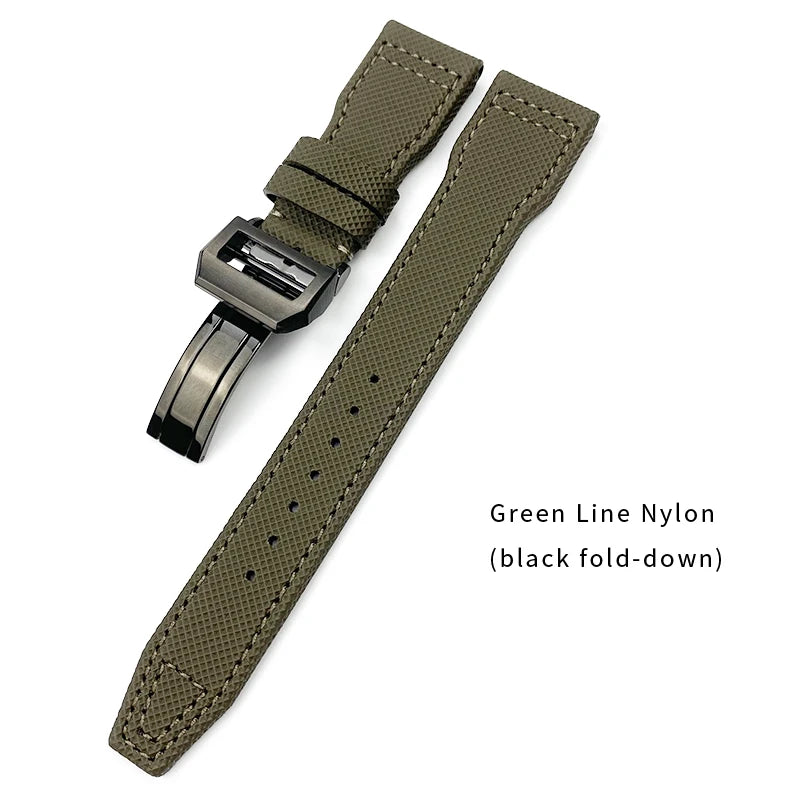 Cinturino per orologio in pelle di vitello e nylon di alta qualità, cinturino per orologio IWC Pilot SPITFIRE MARK 18 Portofino TOP GUN Suffino 77, 20mm 21mm 22mm