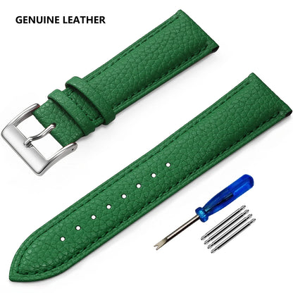 SAMCO Genuine Leather Watch Strap for Men and Women, 12mm, 14mm, 16mm, 18mm, 19mm, 20mm, 21mm, 22/24mm, High Quality Watch Strap, Watch Strap + Tool