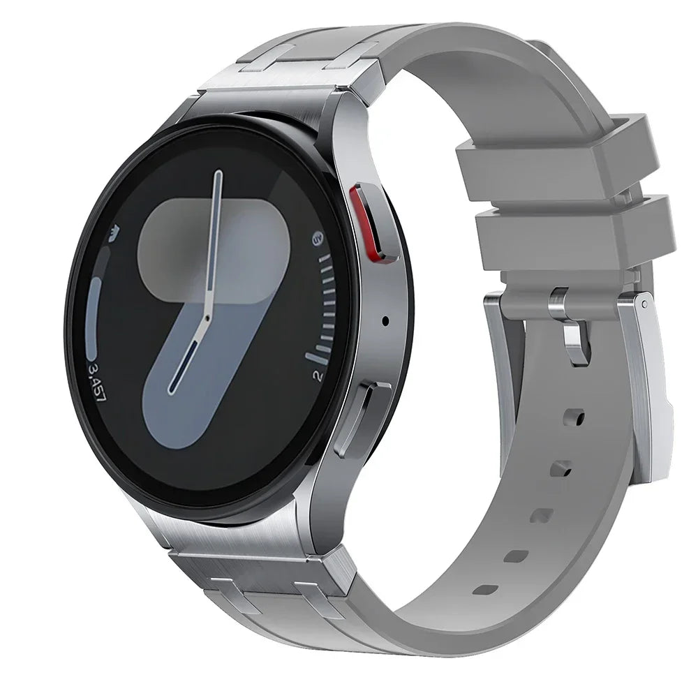 Bracelet de sport en silicone sans interstice pour hommes, compatible Samsung Galaxy Watch 7 40mm 44mm, 6 4 Classic 46 47mm, 42 43mm, 5 Pro 45mm