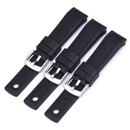 Bracelets de montre FKM de qualité supérieure, 20mm 22mm, à dégagement rapide, en caoutchouc fluoré, nouveau Design, unisexe, ceintures de plongée étanches