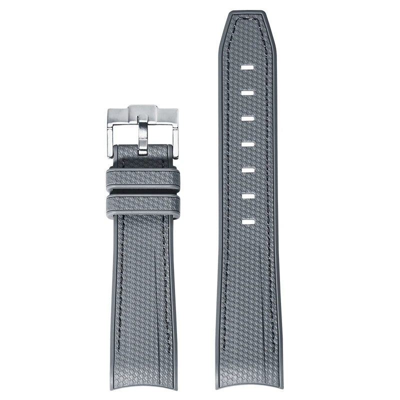 Bracelet de montre en caoutchouc et Silicone, 20mm, pour Omega X Swatch Joint MoonSwatch, pour Seamaster 300, pour hommes et femmes, extrémité incurvée