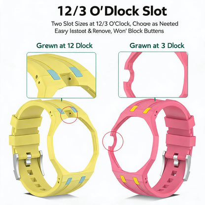 Bracelet de conversion en silicone coloré compatible avec la montre de poche Swatch Royal Pop – Accessoire de modification tout-en-un pour montre-bracelet