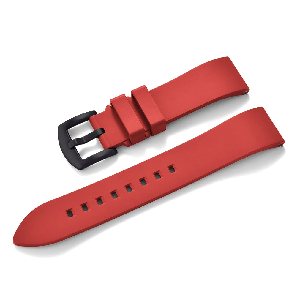 Quick Release Classic Fluoro Rubber Watch Straps, 18-19-20-21-22-23-24mm, FKM FPM, For Any Brand, Diving Watch Bands