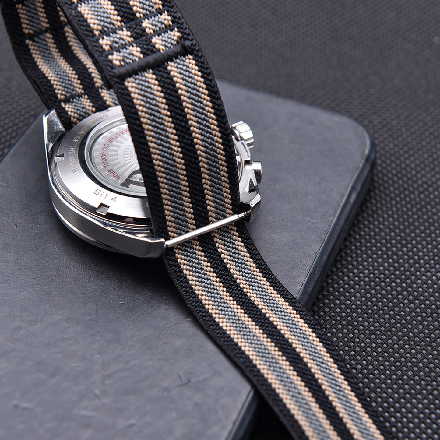 Bracelet de montre élastique en Nylon, 20mm 22mm, pour Delugs, bracelet à boucle à crochet Anthracite, réglable, confortable, bracelet de remplacement pour montre de sport