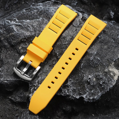 Bracelet en caoutchouc silicone respirant 20 mm 22 mm pour hommes et femmes, à libération rapide, étanche, pour plongée et sport, bracelet de remplacement pour montre