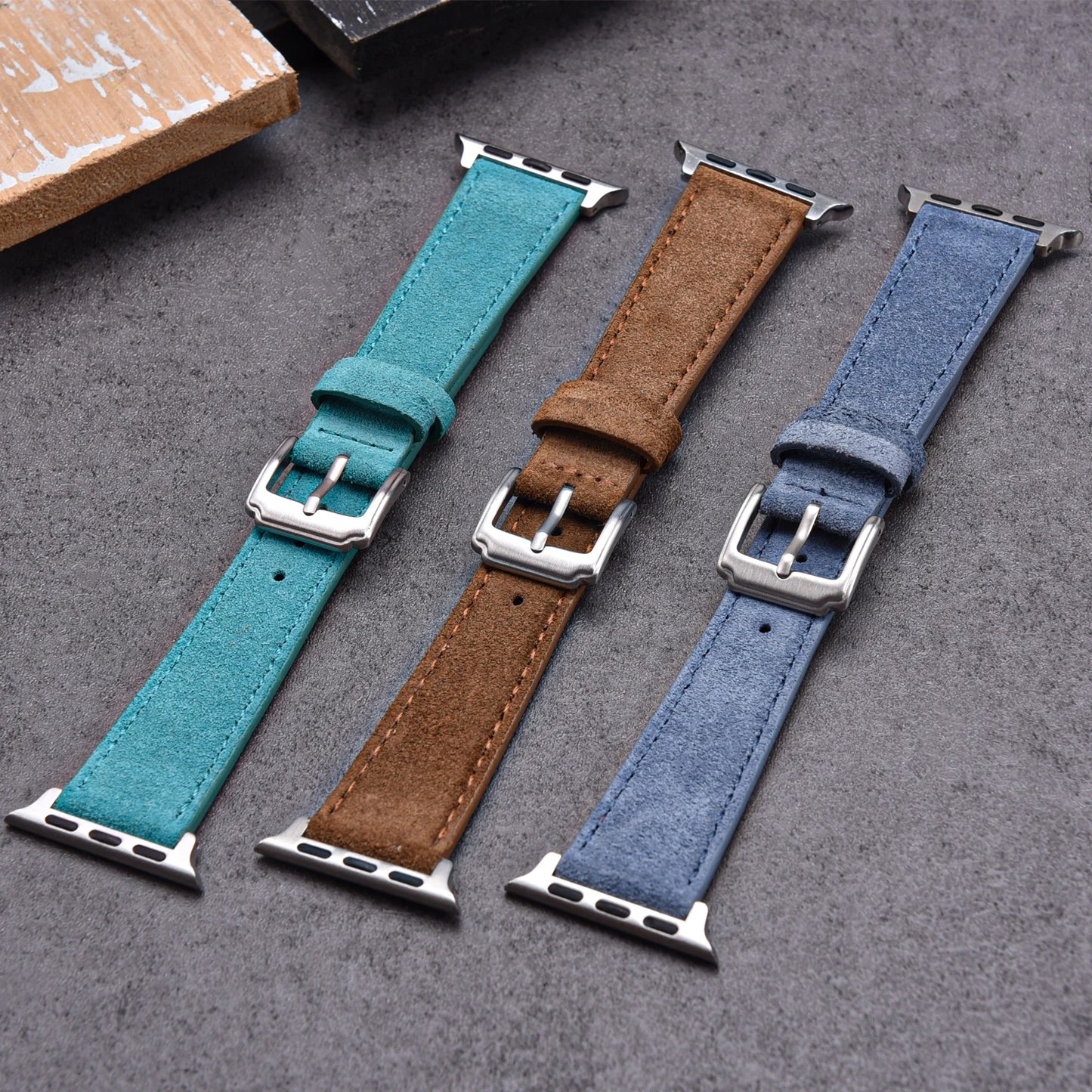 Cinturino in pelle scamosciata per Apple Watch Ultra 2 42mm 45mm 44mm, per iWatch 8 7 6 5 SE, cinturino in pelle da donna e da uomo, cinturino in pelle per affari, 38mm 40mm 41mm