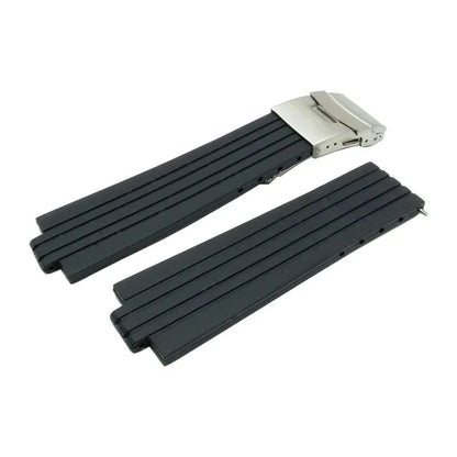 Cinturino in gomma siliconica per orologio Oris Aquis, cinturino impermeabile, cinturino convesso, nero, 7330, 7740, 22x12mm, 24x11mm, 24x12mm
