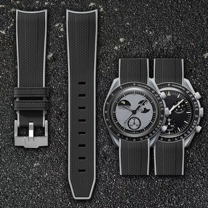 Cinturino per orologio da 20 mm per Omega x Swatch MoonSwatch - Gomma / Curvo / Sgancio rapido - 1 pezzo