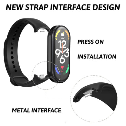 Silicone Strap for Xiaomi Mi Band 10 9 8 NFC Bracelet Sport Rubber Strap pulseira Correas Xiaomi smart band 10 9 8 accessories