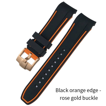 Cinturino per orologio in gomma e silicone con estremità curva da 24 mm, per DIESEL oversize da 57 mm, modelli DZ7395, DZ7396, DZ7435, DZ7313, cinturino morbido colorato