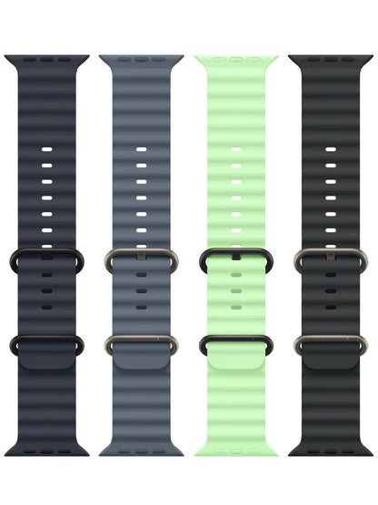 Bracelet Ocean pour Apple Watch Ultra 3 2, 49mm 46mm 44mm 40mm 45mm 41mm 42mm, Correa Bracelet iWatch Series 11 10 9 SE 8 7 6 5 4