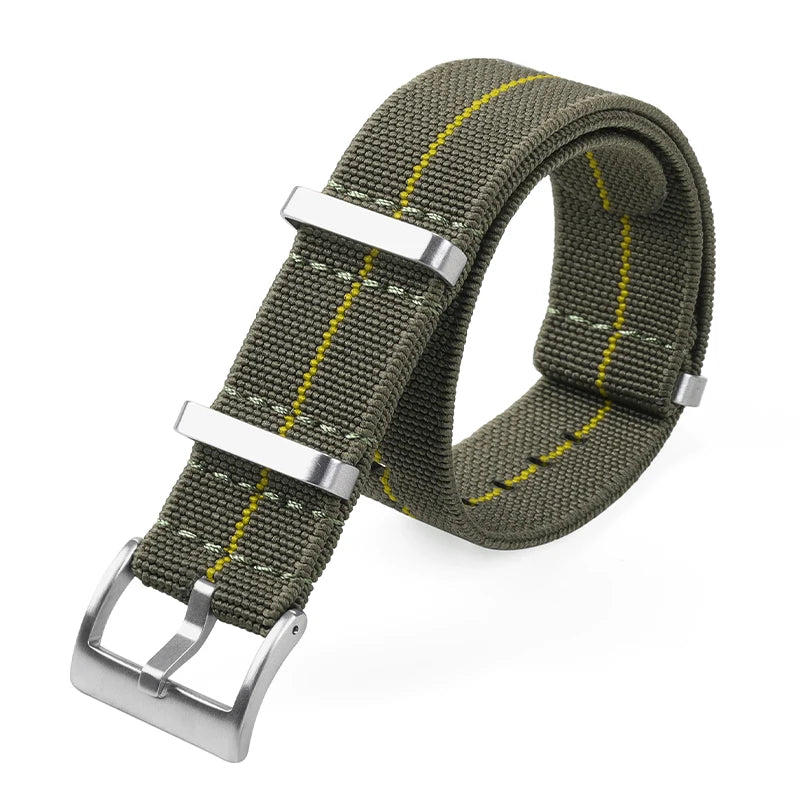 18/20/22mm Elastic Woven Nylon Watch Strap, Universal Breathable Comfortable Band for Omega Seiko IWC