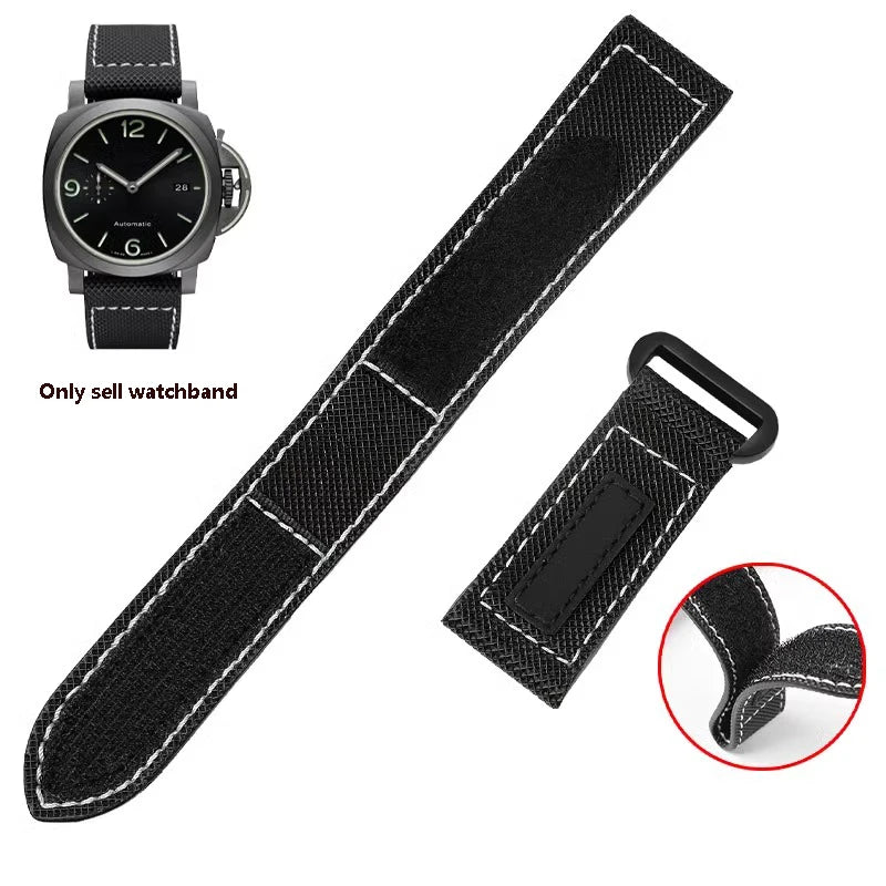 Bracelet de montre en toile de nylon pour Panerai, fibre de carbone collante, bracelet de grande taille, accessoires de bracelet, 24mm, 26mm, PAM01118, 01661/441