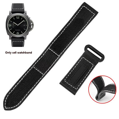 Bracelet de montre en toile de nylon pour Panerai, fibre de carbone collante, bracelet de grande taille, accessoires de bracelet, 24mm, 26mm, PAM01118, 01661/441