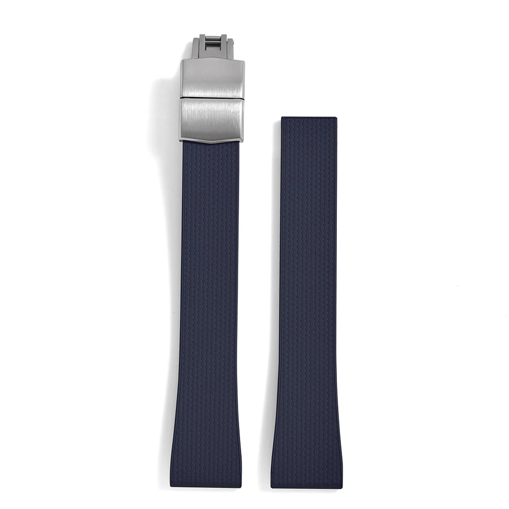 Original Stripess CTS FKM 20mm rubber watch strap for d-elug FKM CTS quick release watch strap silver butterfly buckle cut to size