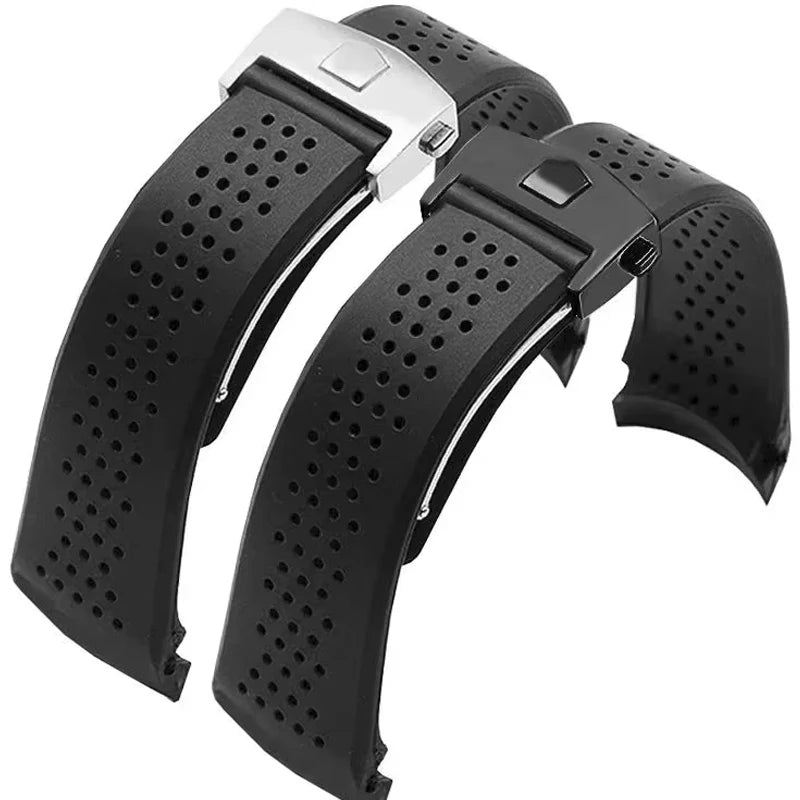 Cinturino per orologio in gomma naturale per TAG HEUER GRAND CARRERA, cinturino sportivo impermeabile, cinturino per orologio in silicone morbido, 22 mm, 24 mm