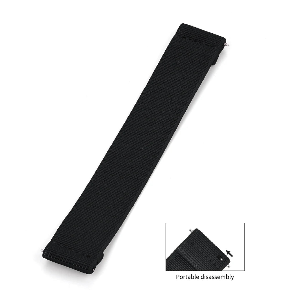 High Quality Parachute Elastic Nylon Watch Straps Quick Release 18/19/20/21/22mm Watch Bands Smartwatch Fabric Unisex Straps