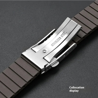 Fermoir de montre en acier inoxydable massif 316L, boucle pliante 16mm 18mm 20mm 22mm, trous micro-ajustables, boucle de montre, accessoires de bracelet de montre