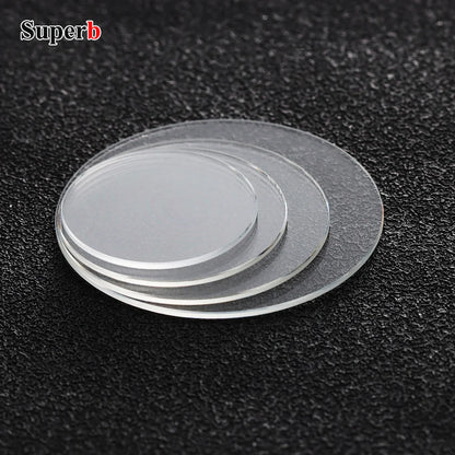 Verre de montre de remplacement de haute qualité, plat, épaisseur 0,8/1,2 mm, diamètres 20-34,5 mm et 28-38,5 mm, transparent, accessoires de montre en cristal.