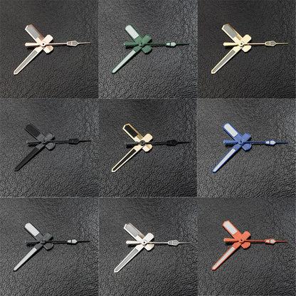 NH35 Luminous Watch Hands for NH35/NH36/4R/7S Movements, Black, Blue, Green, Orange, Red Pointers