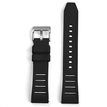 Bracelet de montre en caoutchouc FKM 20mm 22mm, souple, étanche, pour Huawei, Samsung, Seiko, Omega, avec attache rapide