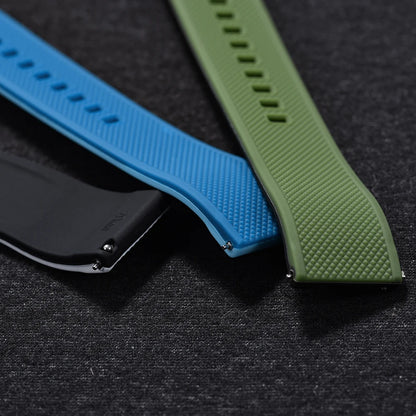 Nouveau bracelet de montre en Silicone Double couleurs personnalisé à dégagement rapide 20mm 22mm bracelet de montre doux Durable bracelets de montre de remplacement ceintures