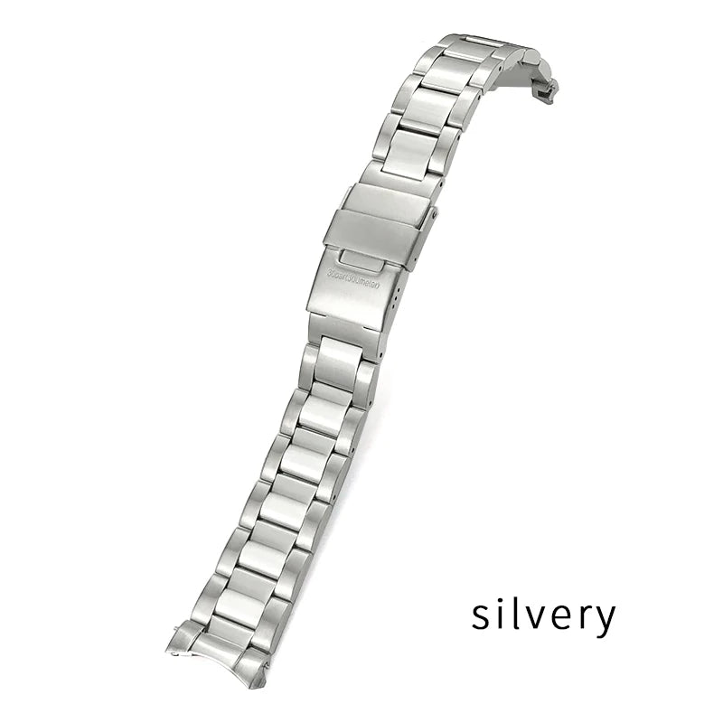 Bracelet de montre en acier inoxydable de qualité, 21mm 19mm 22mm, pour montre Longines L3 HydroConquest L3.782.4 781, extrémité incurvée, bracelet en métal massif