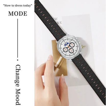 Bracelet magnétique bicolore pour Galaxy Watch 9/8 40/44mm 8Classic 46mm, bracelet sport pour Galaxy Watch Ultra 2 47mm