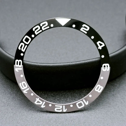 38mm x 30.6mm Sloped Ceramic Bezel GMT and Diving Watch Insert for 40mm Men's Watch Replacement Watch Bezel Inserts