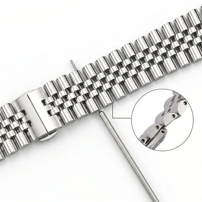 Bracelets de montre en acier inoxydable poli argent 16 18 19 20 21 22mm, accessoires de Bracelet de montre en métal