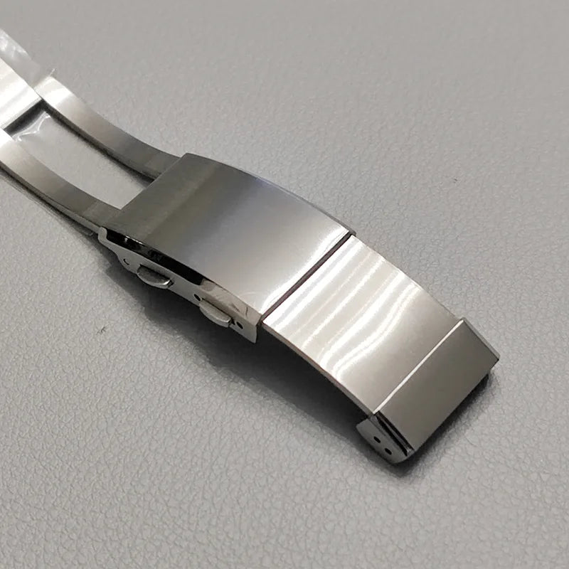 Пряжка из цельной нержавеющей стали 316L для застежки Seiko 18 мм 20 мм 22 мм, двойная кнопка блокировки, роскошная пряжка для дайверских часов, металлические аксессуары для часов