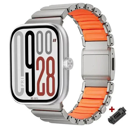 Metal Bracelet for Redmi Watch 6/5/4 3/5Acitve Lite, Alloy Magnetic Buckle Strap
