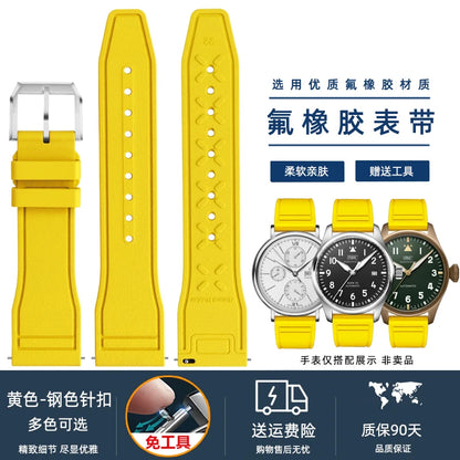 Cinturino per orologio in silicone morbido 20 mm 21 mm 22 mm per IWC Pilot | Cinturino sportivo a sgancio rapido | Sostituzione unisex impermeabile del cinturino in gomma