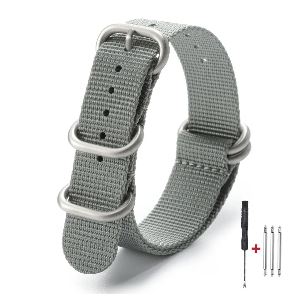 Casual Military Watch Strap, Made of High Quality Nylon, for Omega 18mm 20mm 22mm, for Seiko Army Sports, Replacement Strap