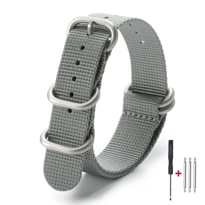 Casual Military Watch Strap, Made of High Quality Nylon, for Omega 18mm 20mm 22mm, for Seiko Army Sports, Replacement Strap