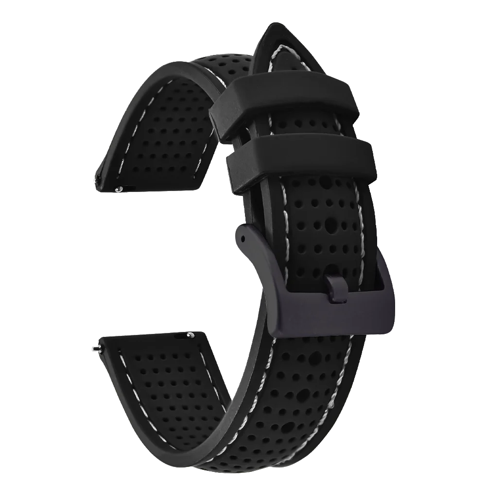 Bracelet de Sport en Silicone pour hommes, 18mm 20mm 22mm, en caoutchouc étanche, bracelet de remplacement pour Samsung S3 Huawei Watch GT2 46mm Amazfit GTR