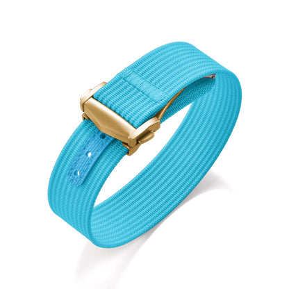 Ribbed Nylon Military Watch Strap 18mm 20mm 22mm with FKM Rubber Deployment Buckle, Sports Bracelet for Men Omega/Tudor/Seiko