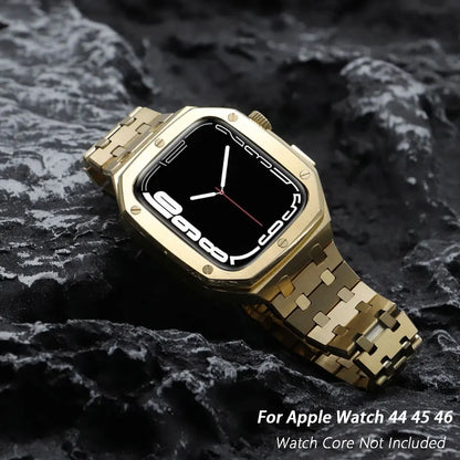 Luxury Modification Kit for Apple Watch 46mm 45mm 44mm 40 41mm, Metal Frame for iWatch Series 6 5 4 SE, Accessories